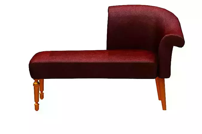 sofa left chaise lounge red leather and gold foil legs