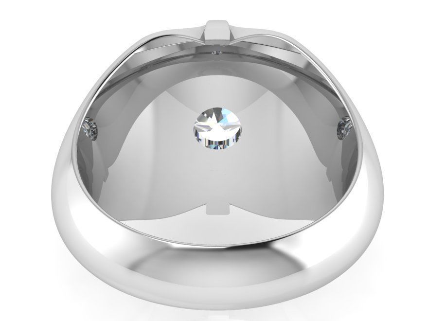 Round cut flower ring 1941 3D print model 3D print model_3