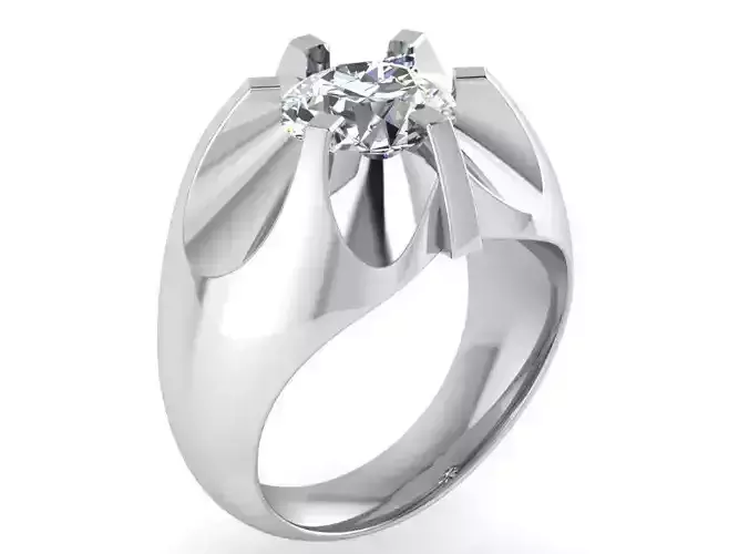 Round cut flower ring 1941 3D print model