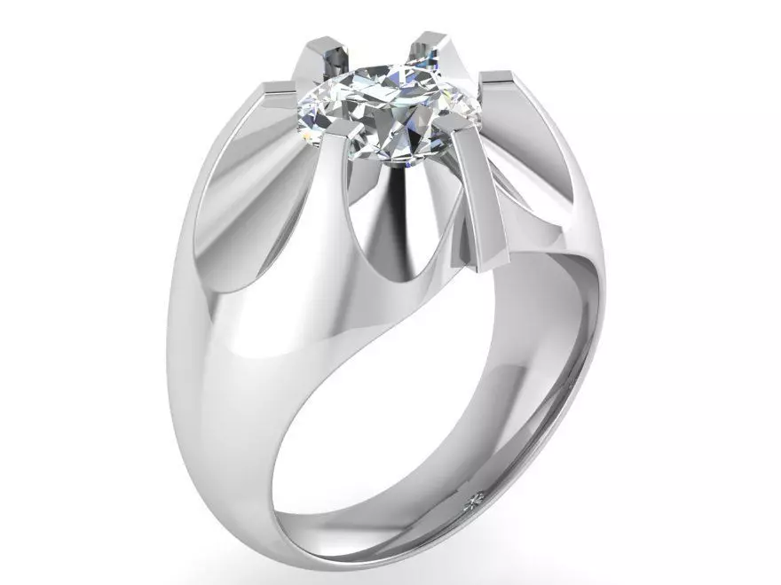 Round cut flower ring 1941 3D print model 3D print model_0