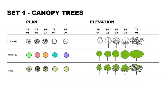SETS - OPTIMIZED VERSION of MAGIC REVIT TREES - Complete Set 3D model