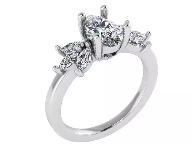 Round Halo ring 1946 3D print model 