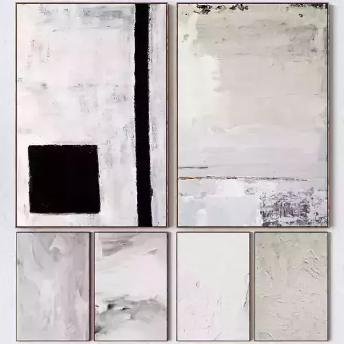 Set of six large wall paintings 2106