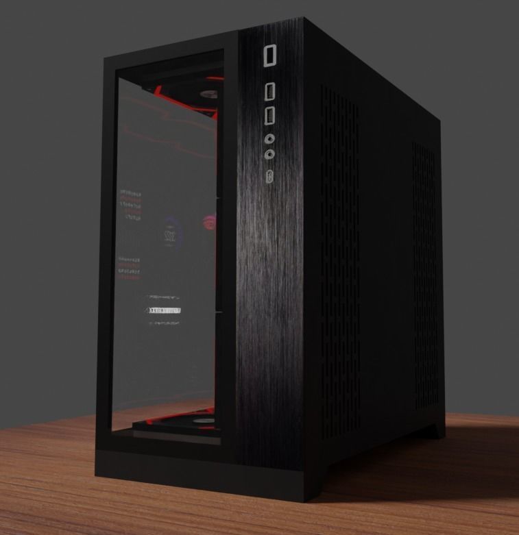 Pc Gaming Lian Li X ROG X NZXT X Corsair Low-poly 3D model_7