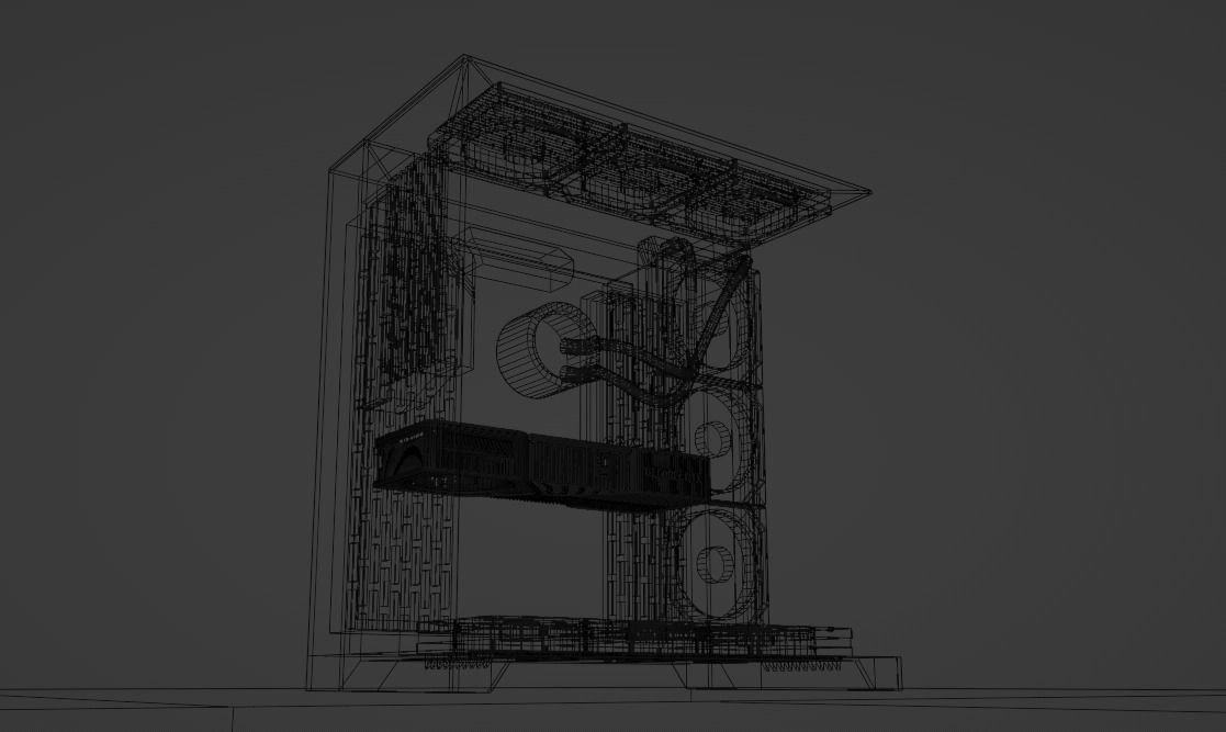 Pc Gaming Lian Li X ROG X NZXT X Corsair Low-poly 3D model_14