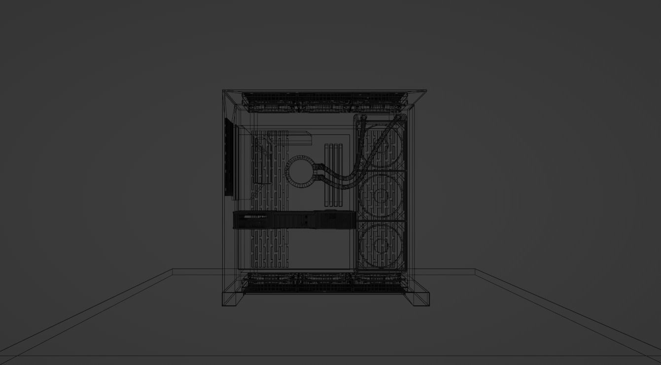 Pc Gaming Lian Li X ROG X NZXT X Corsair Low-poly 3D model_10