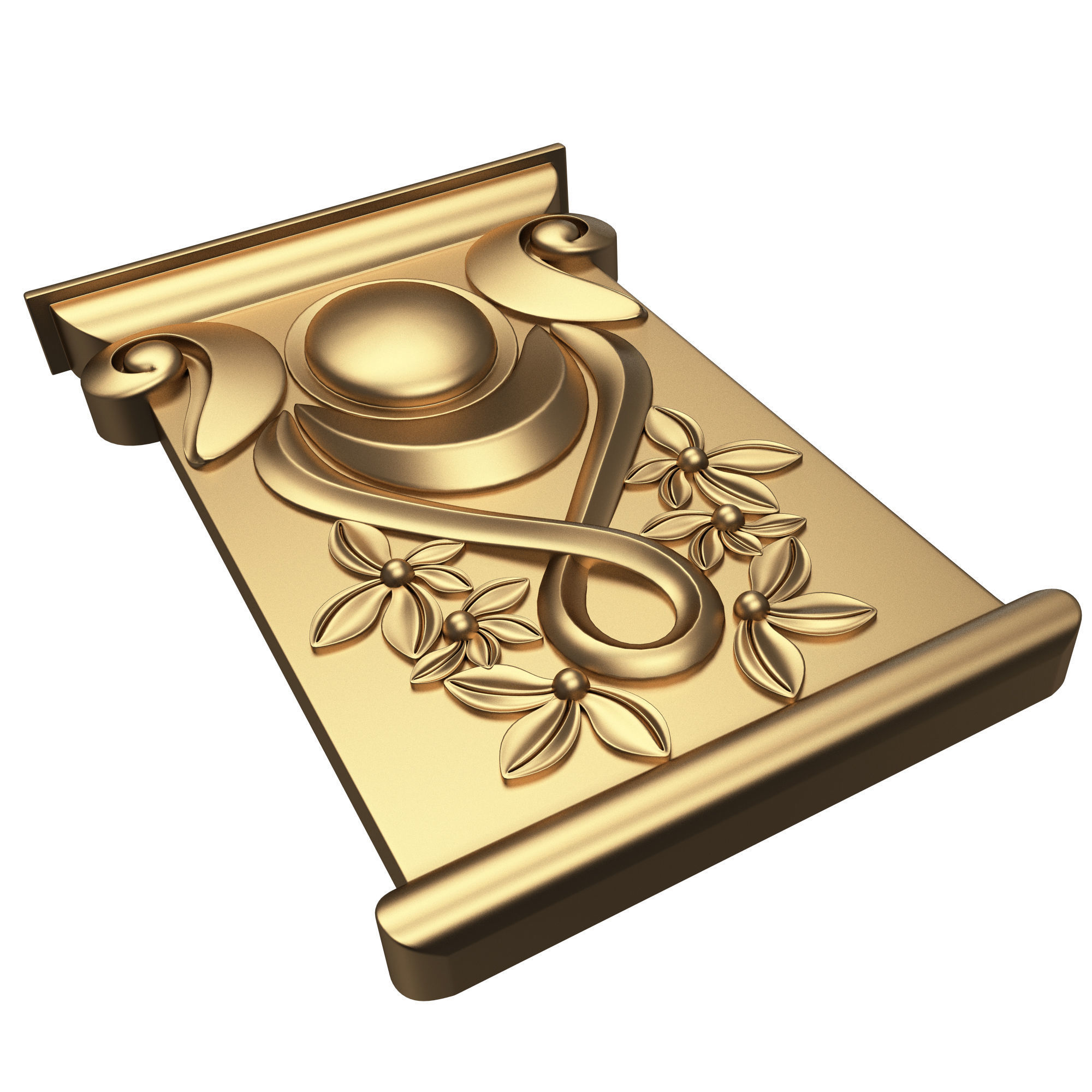 Corbel Carved 011 Low-poly 3D model_4