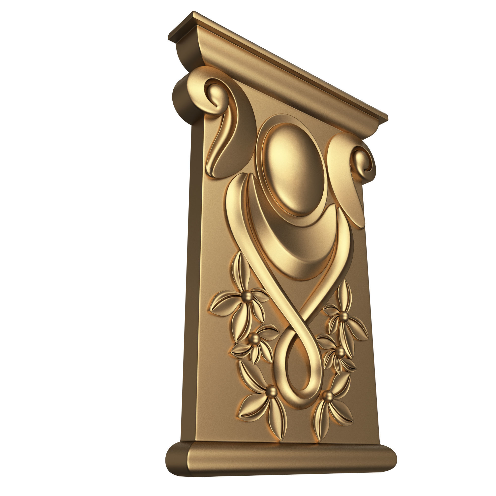 Corbel Carved 011 Low-poly 3D model_2