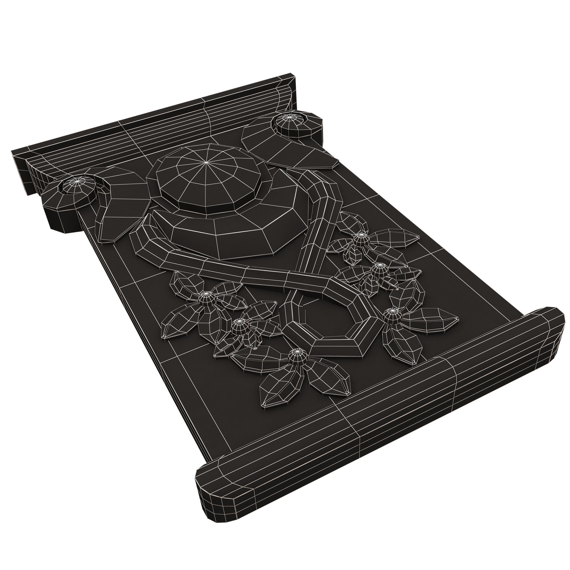 Corbel Carved 011 Low-poly 3D model_17