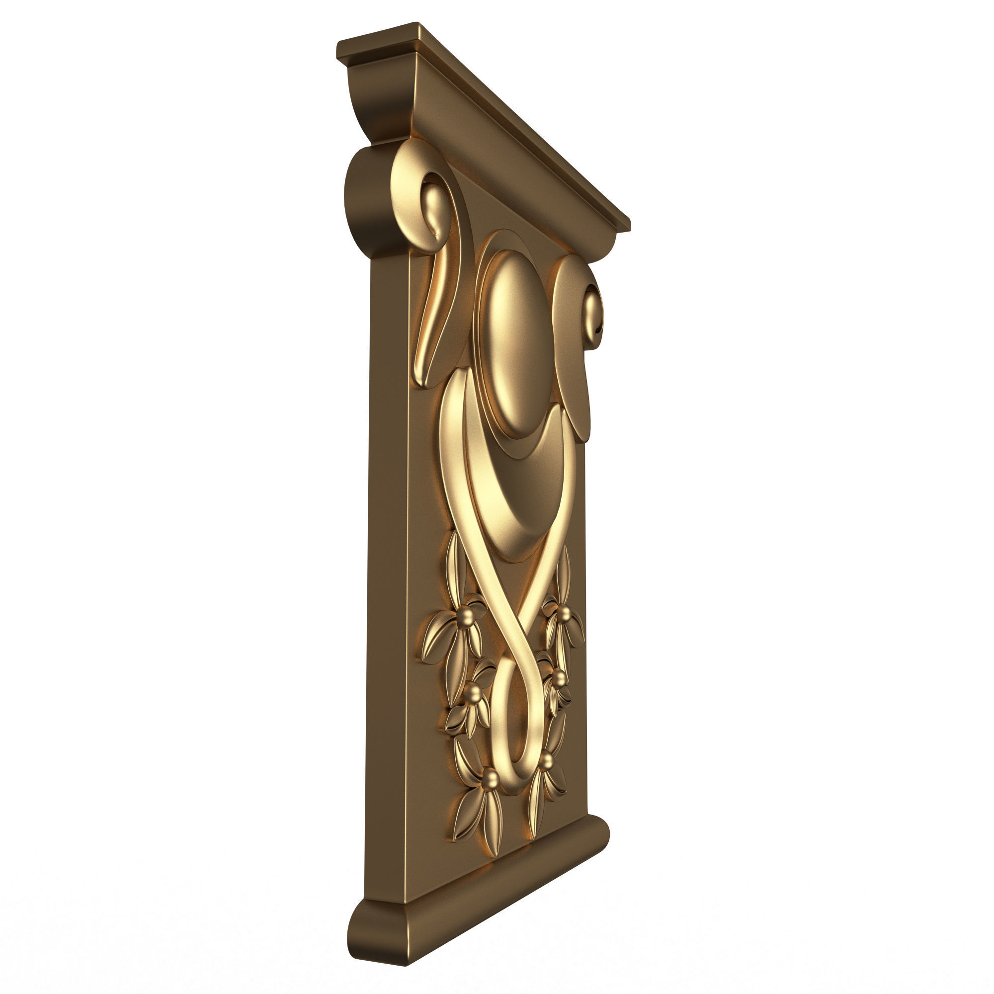 Corbel Carved 011 Low-poly 3D model_3