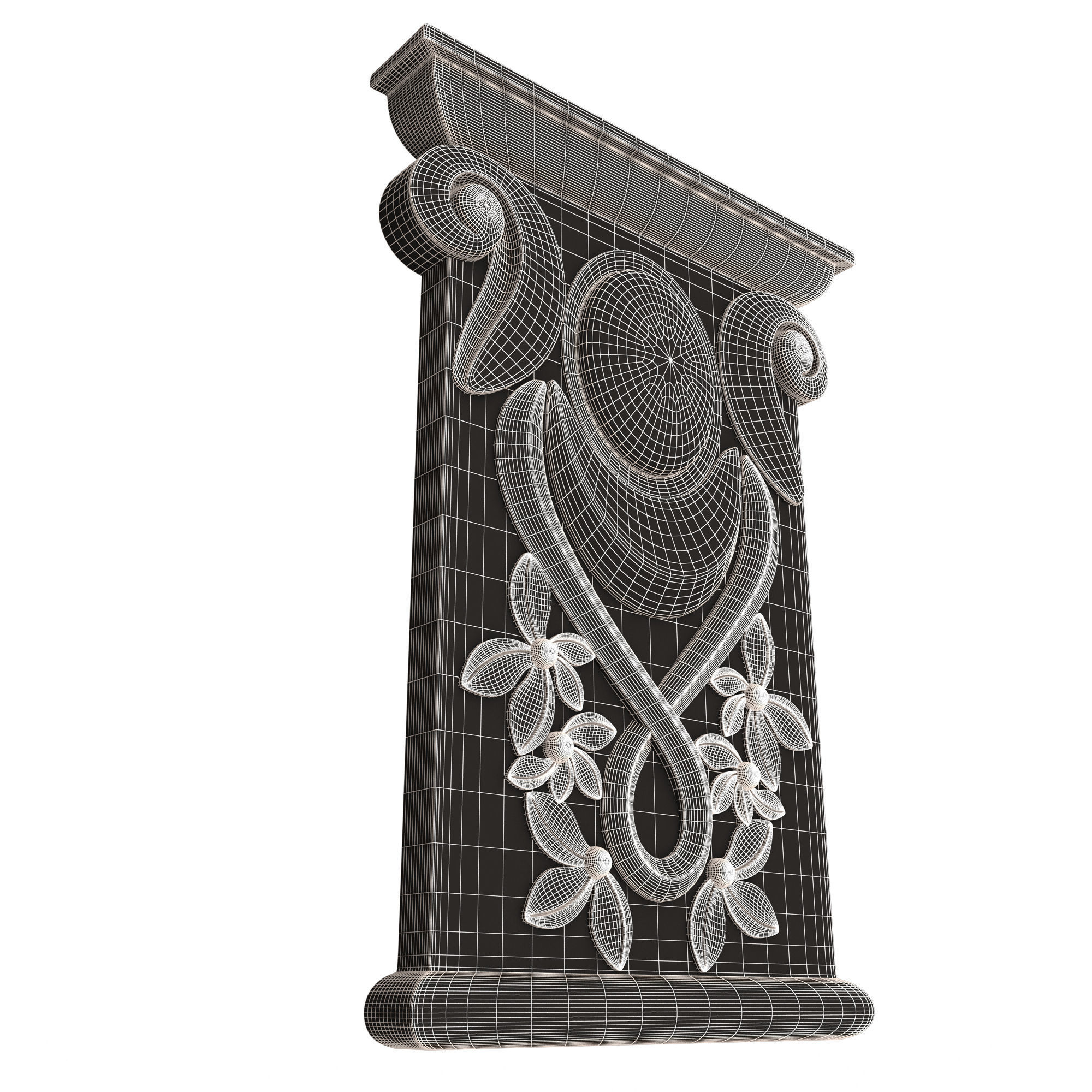 Corbel Carved 011 Low-poly 3D model_9