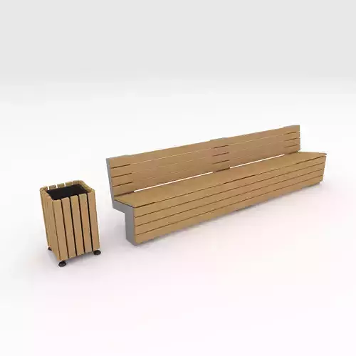 Bench Park 58 3D model