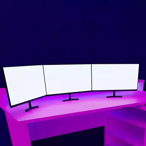 3D Three monitors 