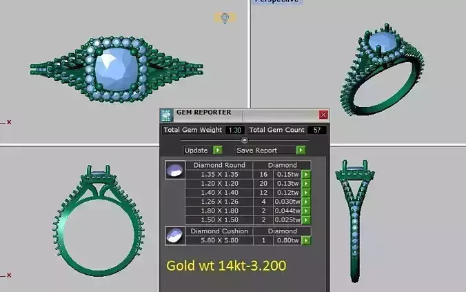 cushion halo split shank engagement ring