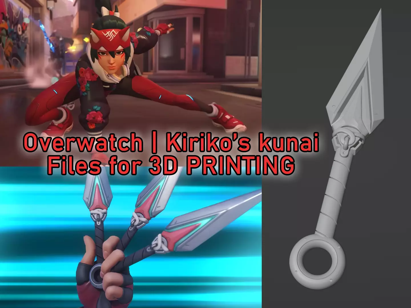 Overwatch - Kiriko kunai 3D print model_0