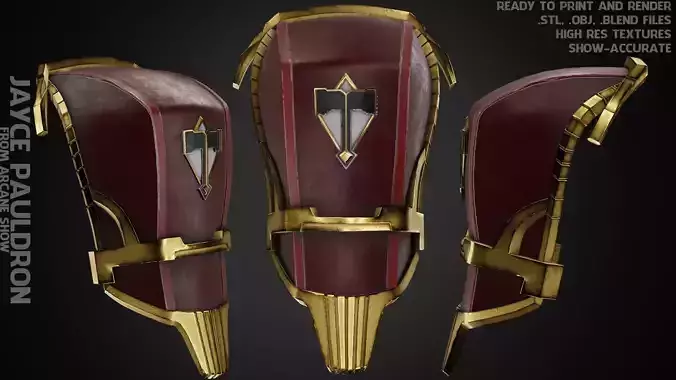 Arcane Jayce Pauldron for Cosplay 3D print model
