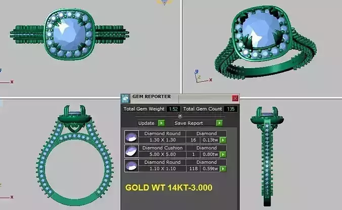 cushion halo engagement ring