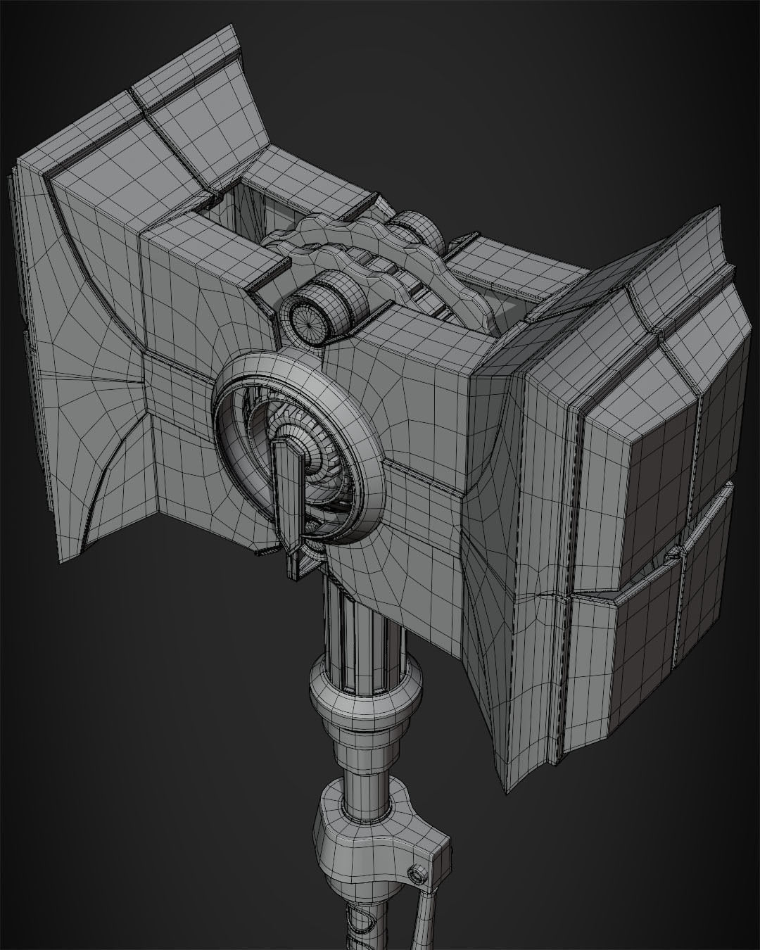 Arcane Jayce Hammer and Pauldron Bundle for Cosplay 3D Model Collection_16