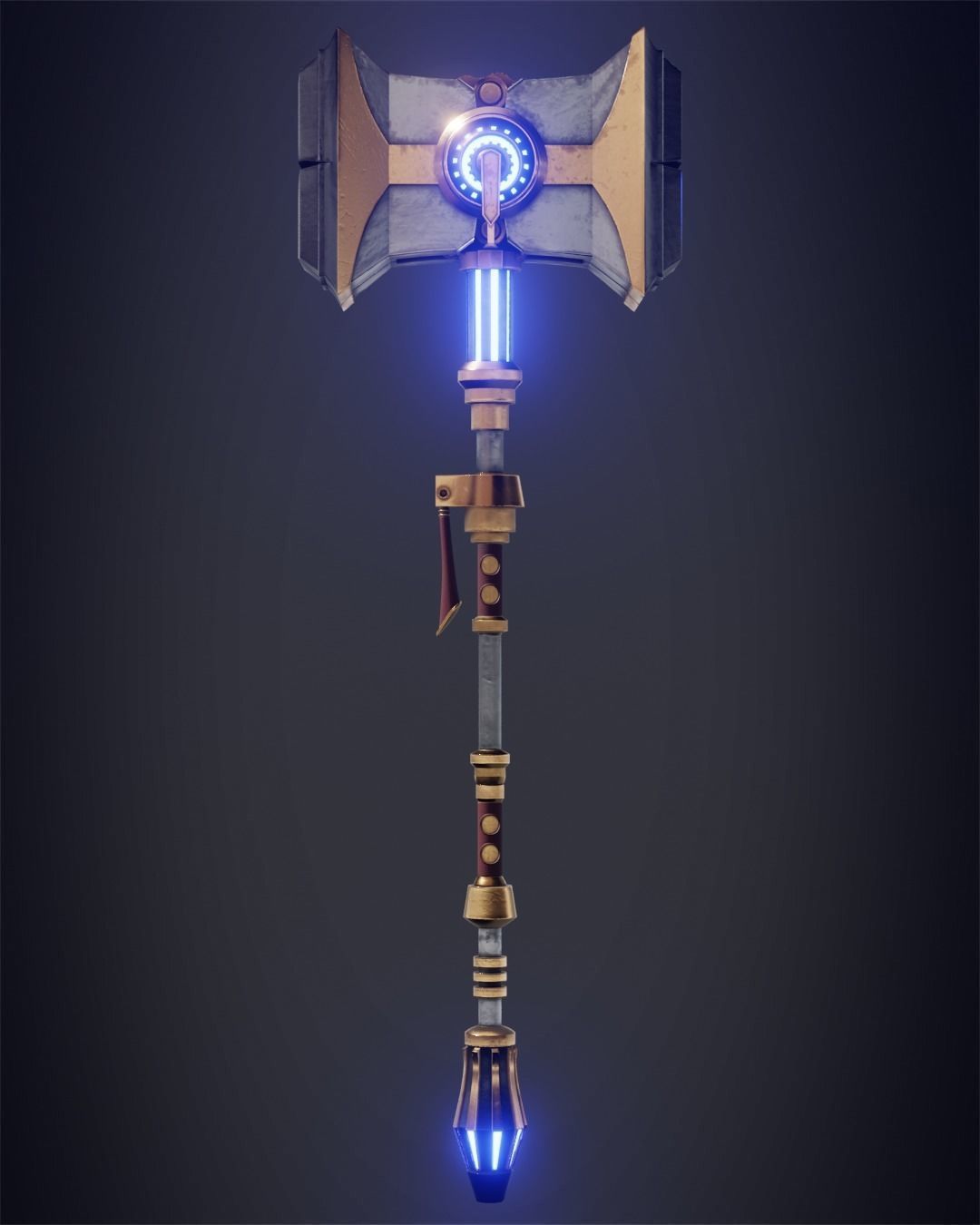 Arcane Jayce Hammer and Pauldron Bundle for Cosplay 3D Model Collection_9