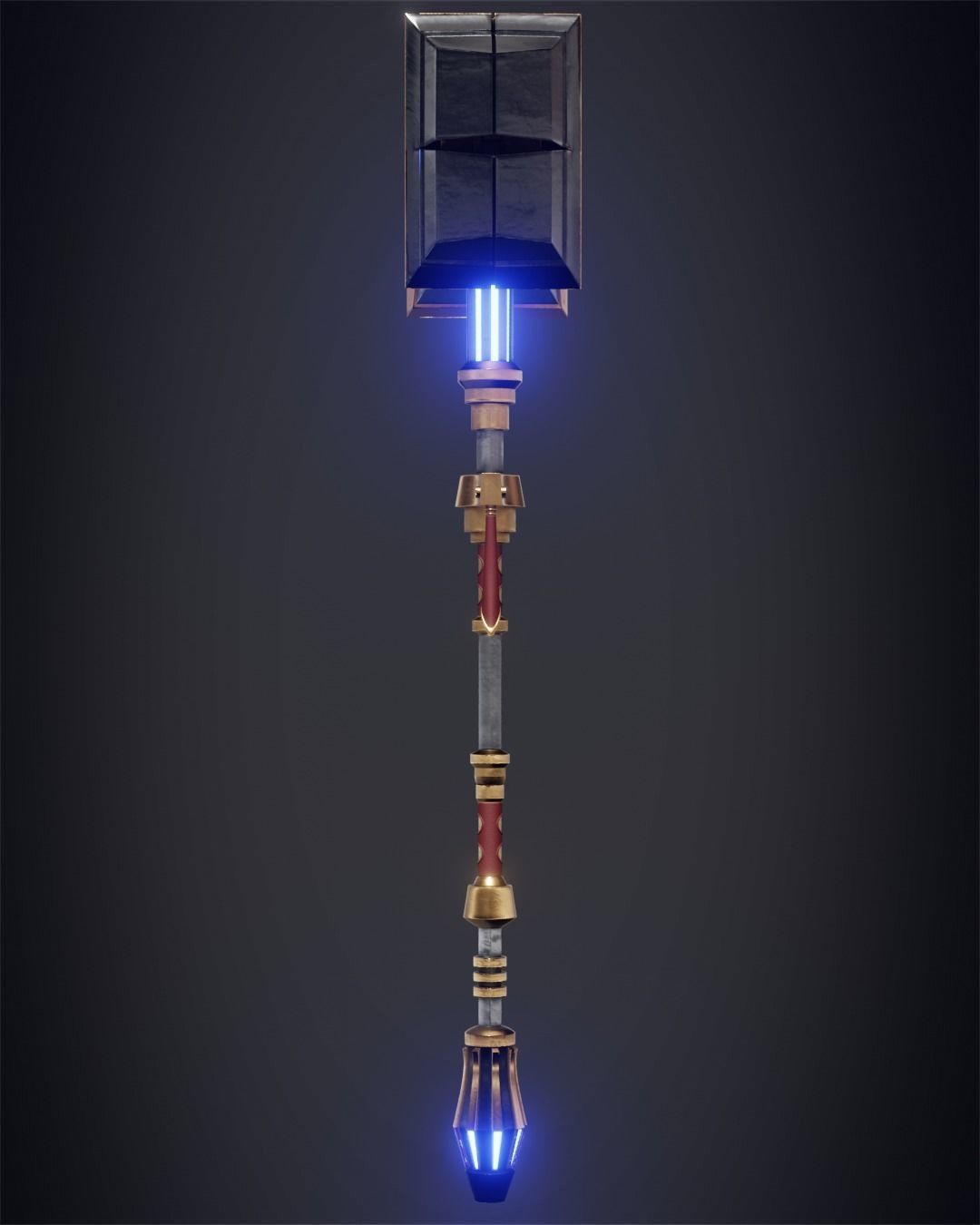 Arcane Jayce Hammer and Pauldron Bundle for Cosplay 3D Model Collection_7