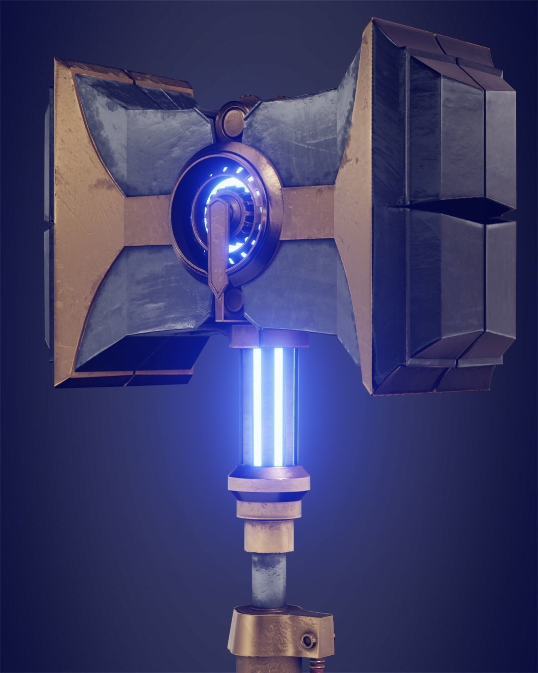 Arcane Jayce Hammer and Pauldron Bundle for Cosplay 3D Model Collection_11