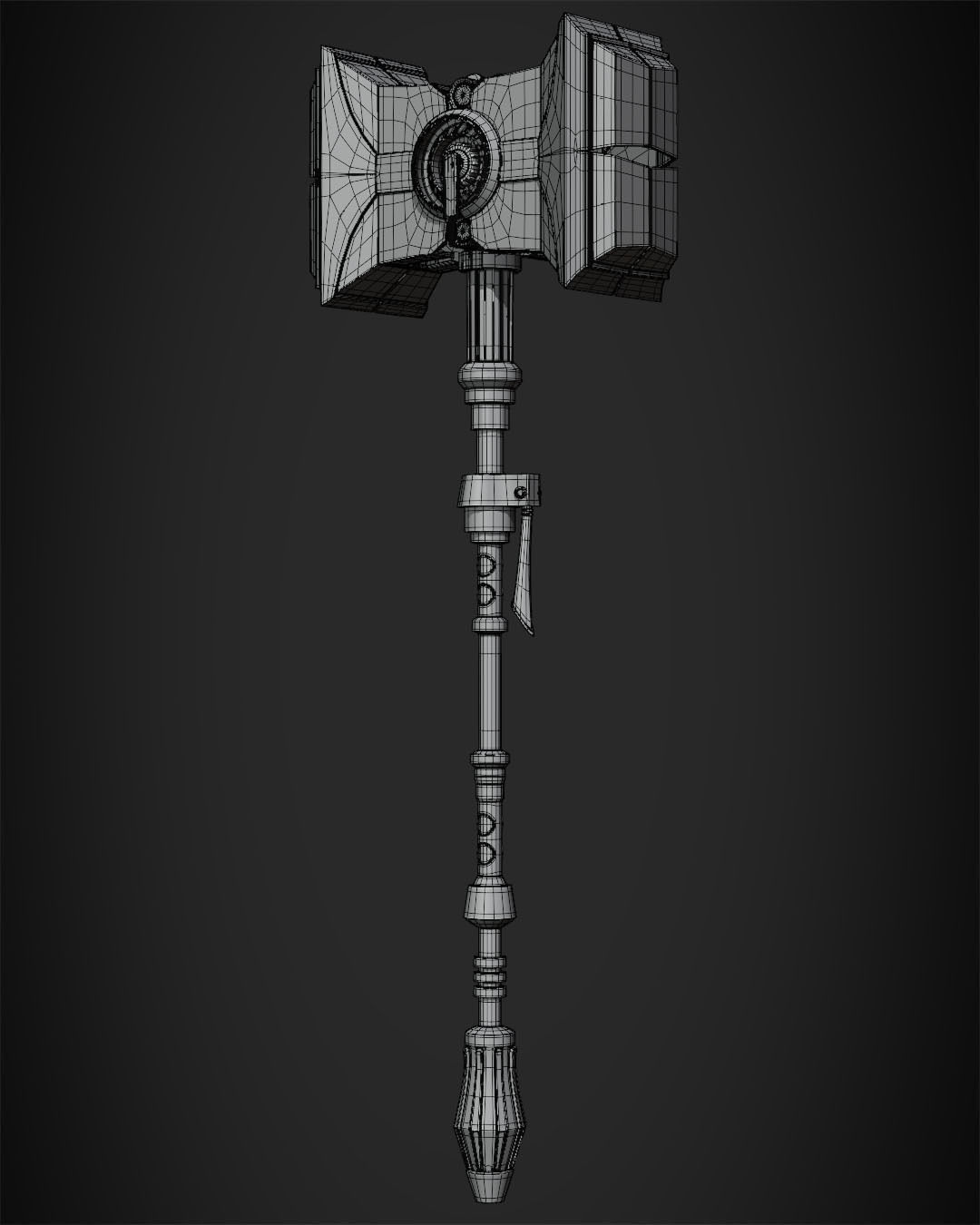 Arcane Jayce Hammer and Pauldron Bundle for Cosplay 3D Model Collection_14