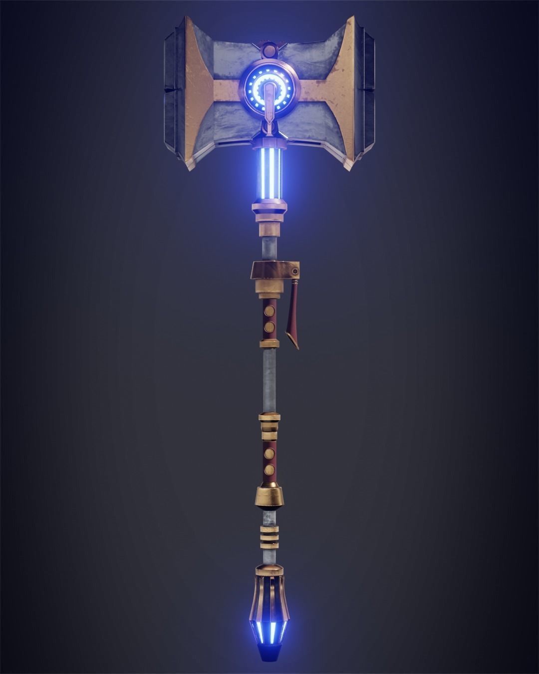 Arcane Jayce Hammer and Pauldron Bundle for Cosplay 3D Model Collection_6