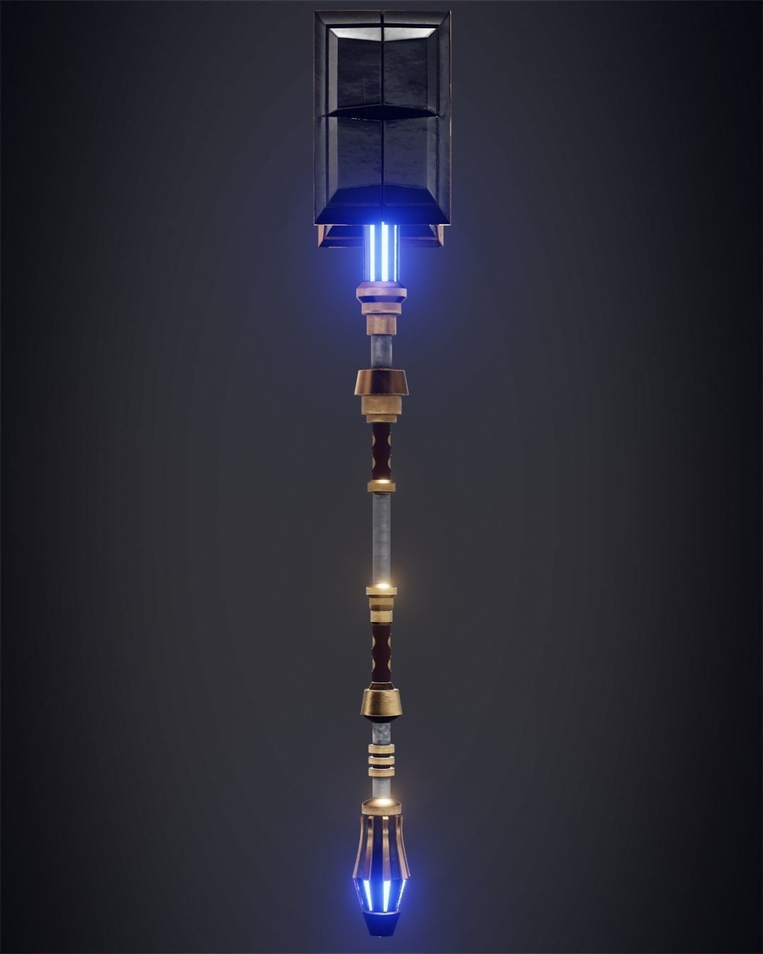 Arcane Jayce Hammer and Pauldron Bundle for Cosplay 3D Model Collection_10