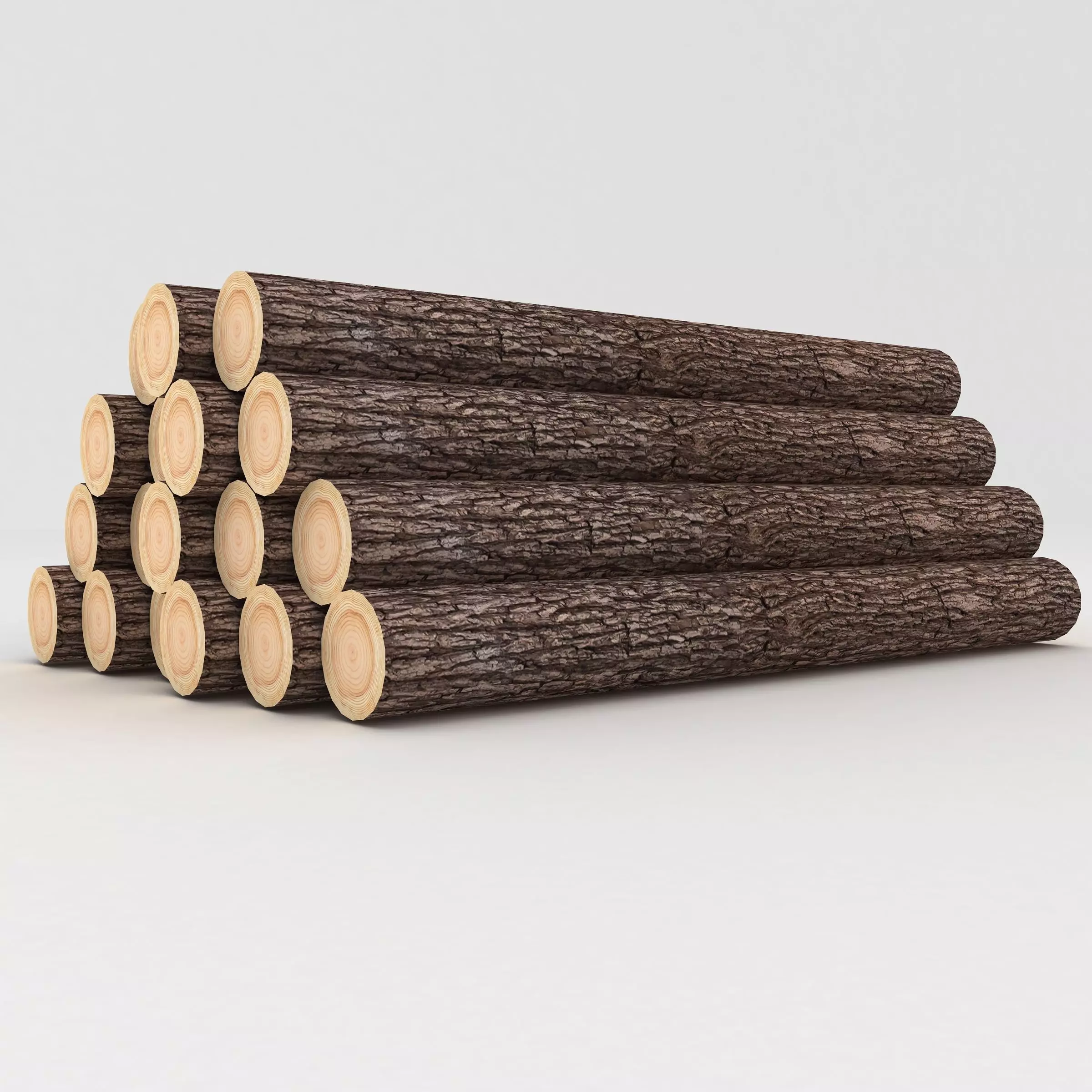 Wooden Logs 3D model_0