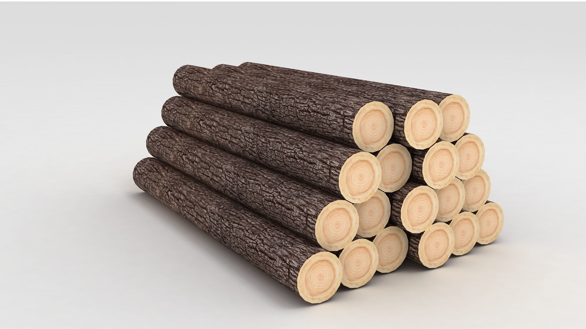 Wooden Logs 3D model_1