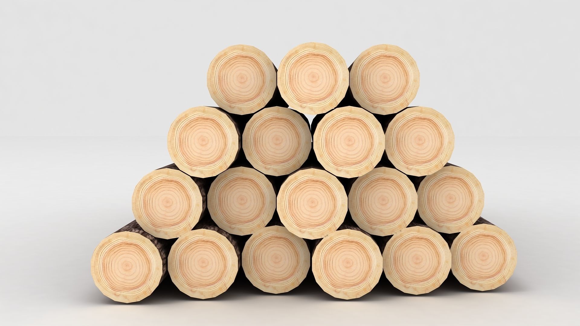 Wooden Logs 3D model_3