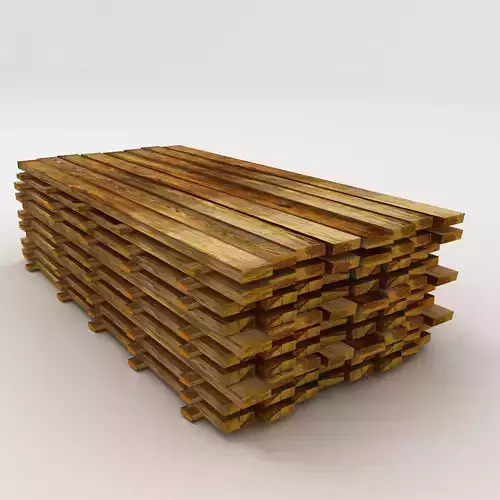 Wooden Boards Stack  3D model