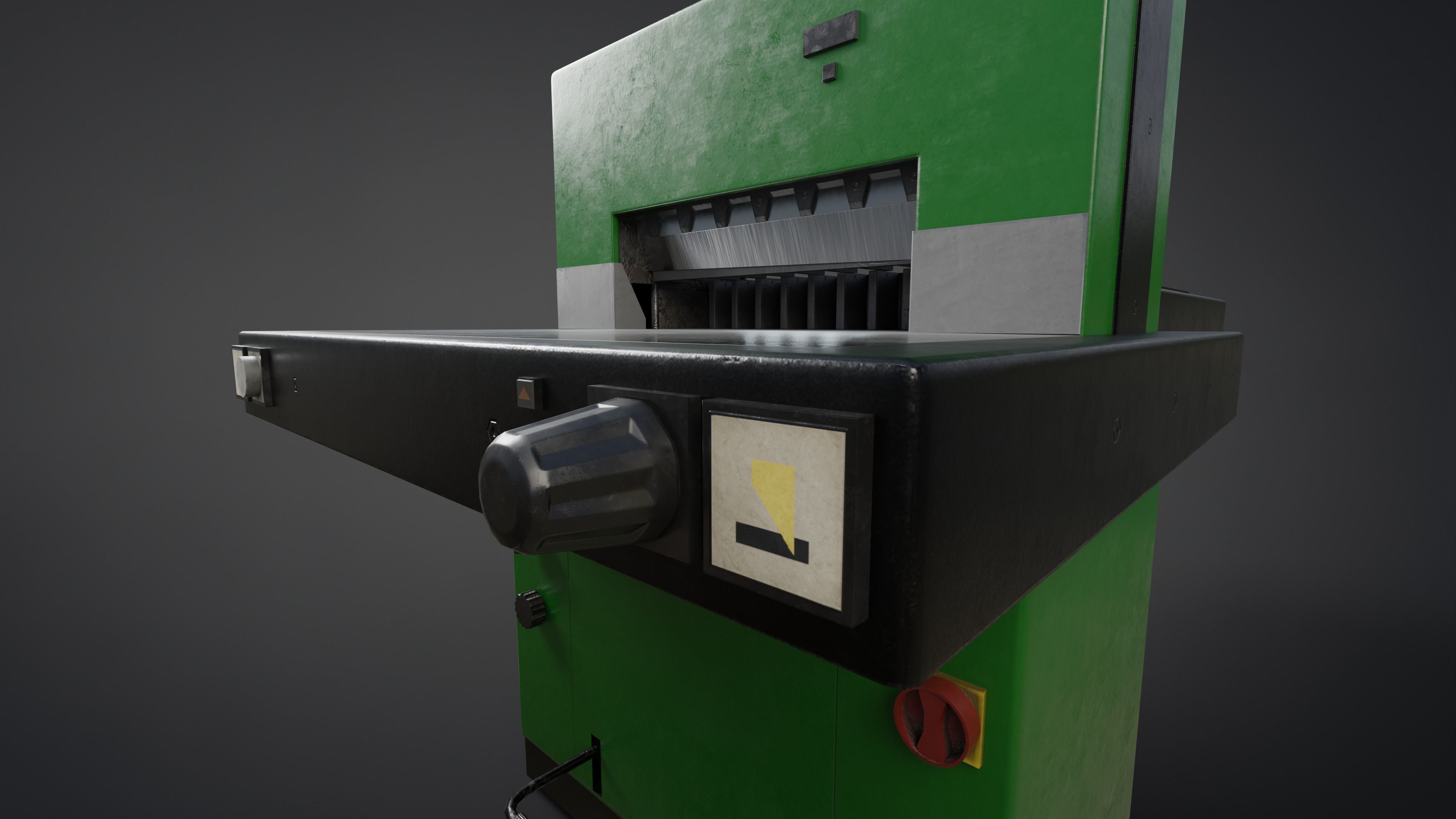 Multicut machine that cuts paper Low-poly 3D model_10