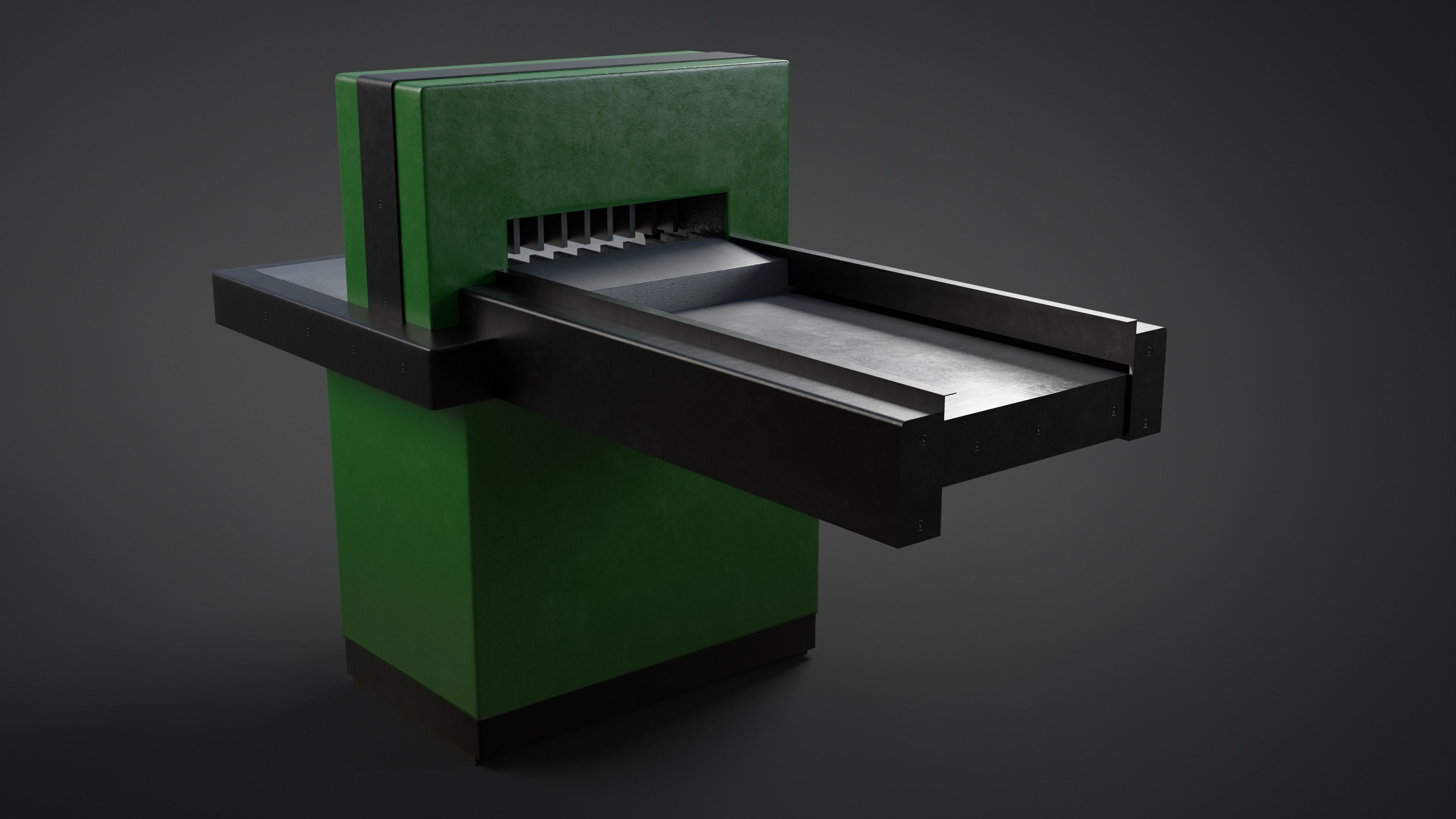 Multicut machine that cuts paper Low-poly 3D model_9