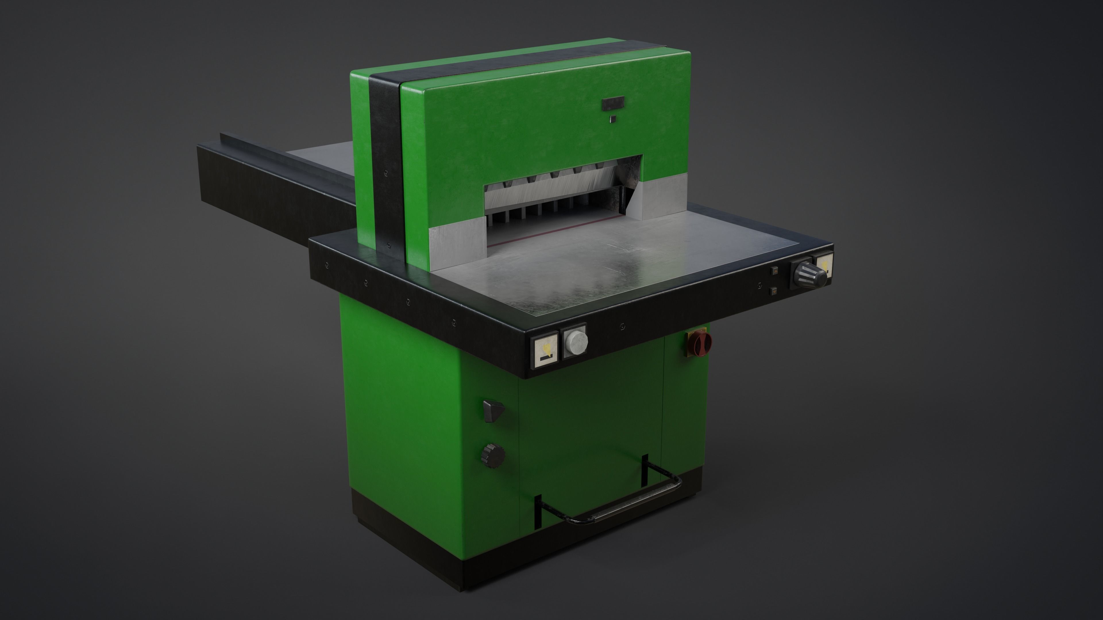 Multicut machine that cuts paper Low-poly 3D model_6