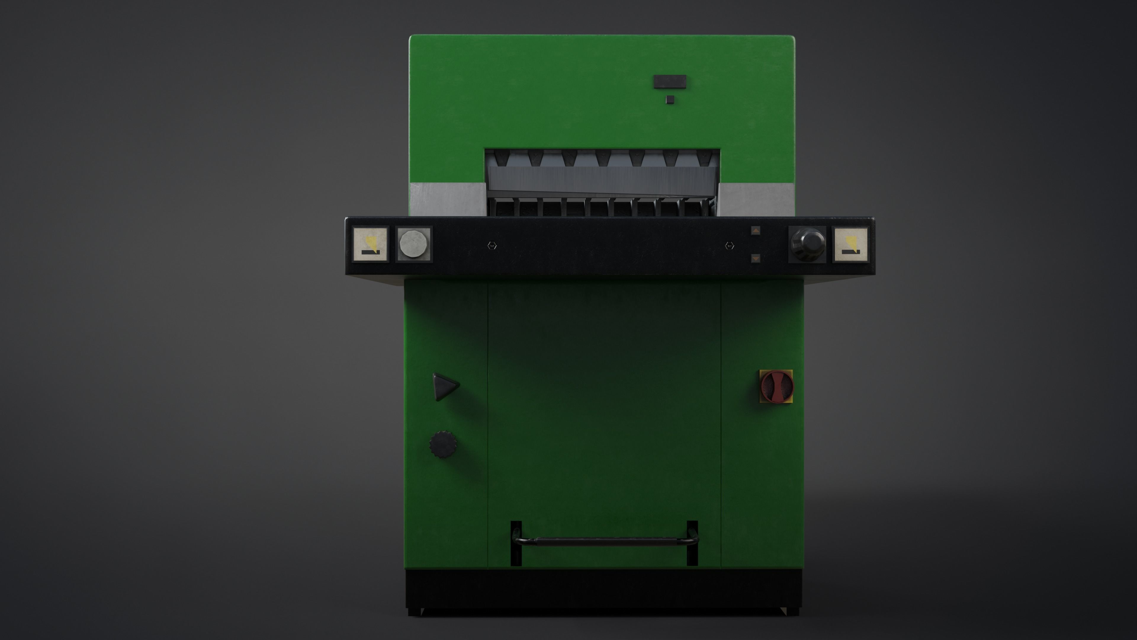 Multicut machine that cuts paper Low-poly 3D model_5