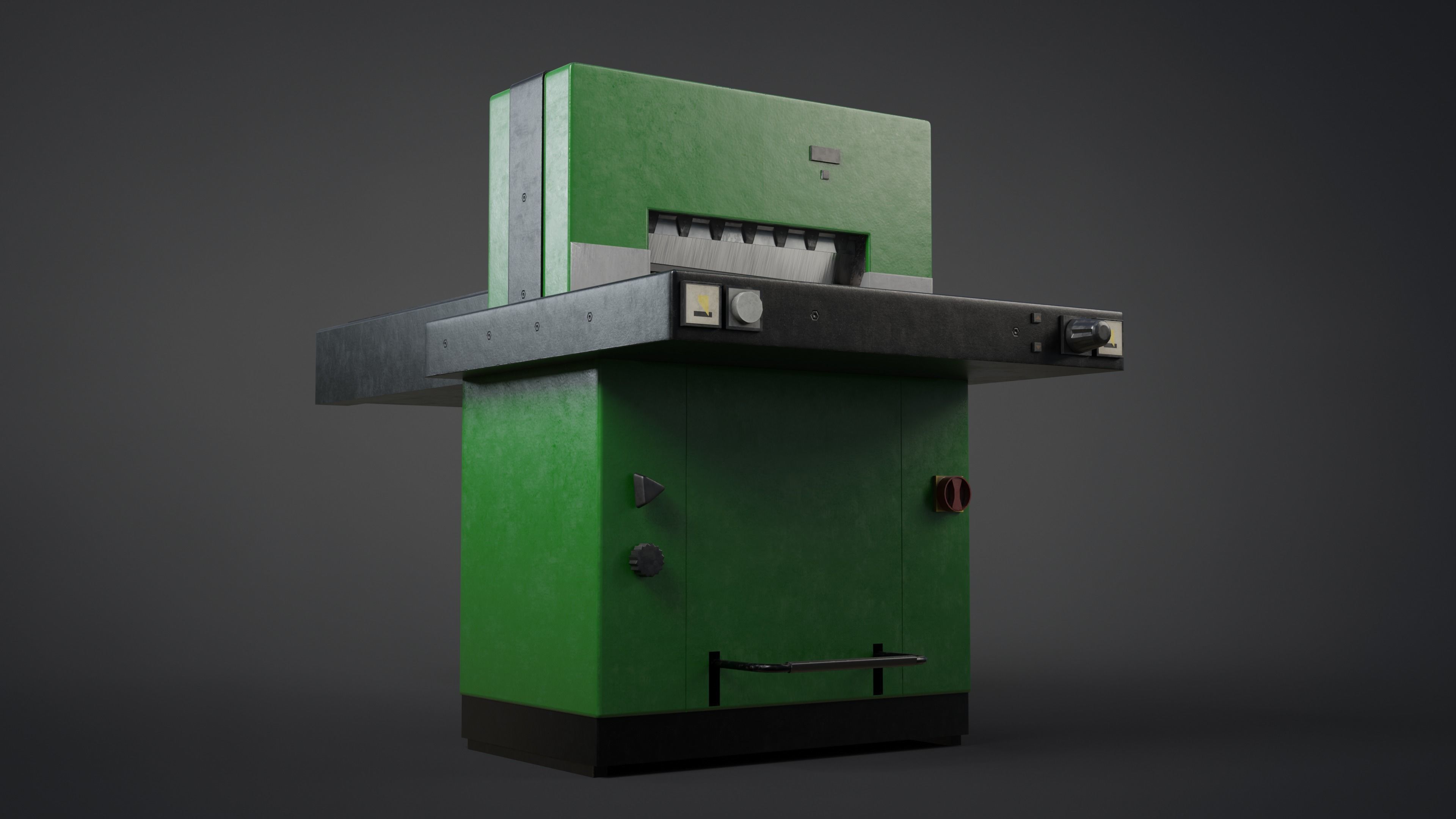 Multicut machine that cuts paper Low-poly 3D model_14