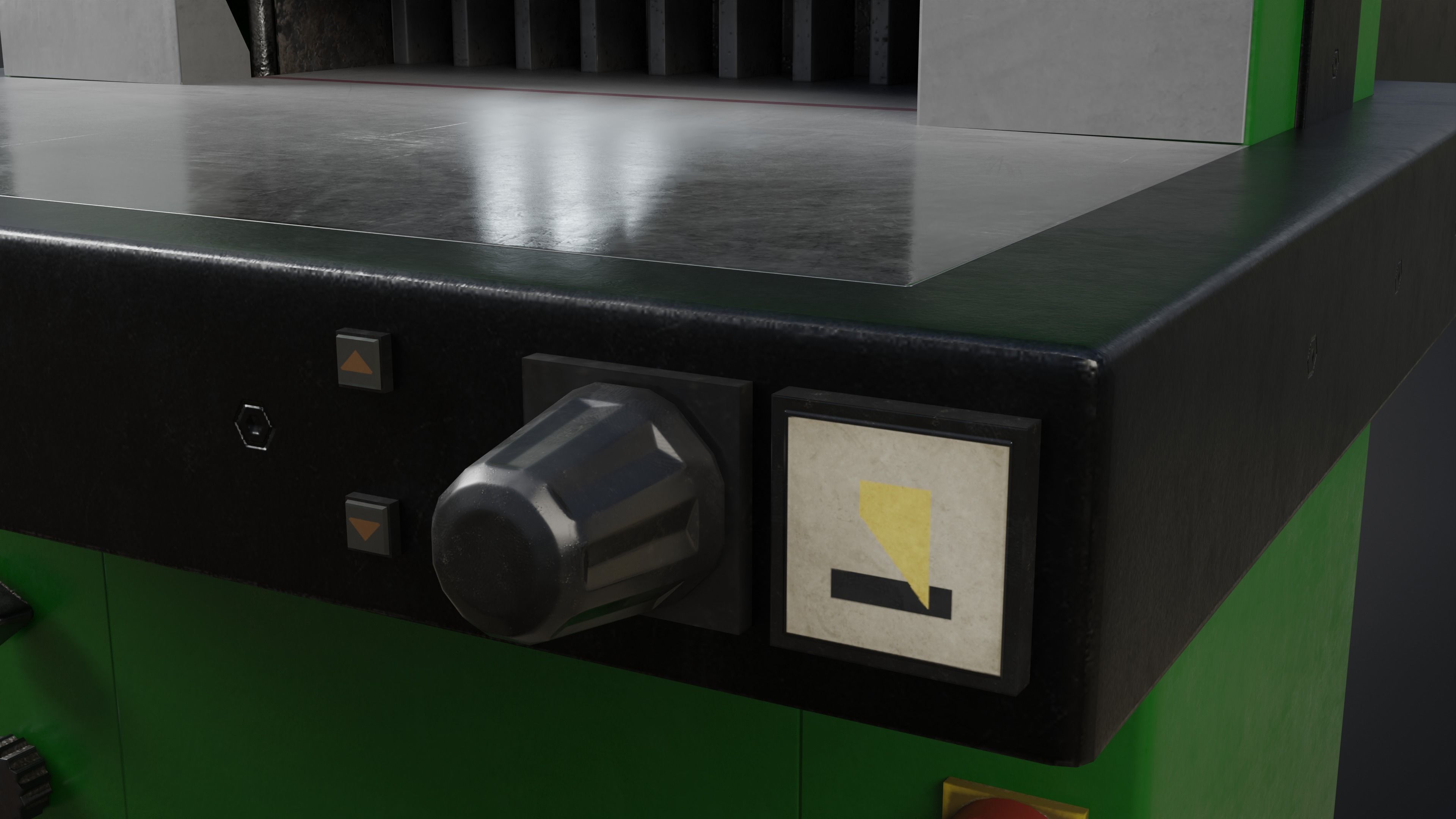 Multicut machine that cuts paper Low-poly 3D model_2