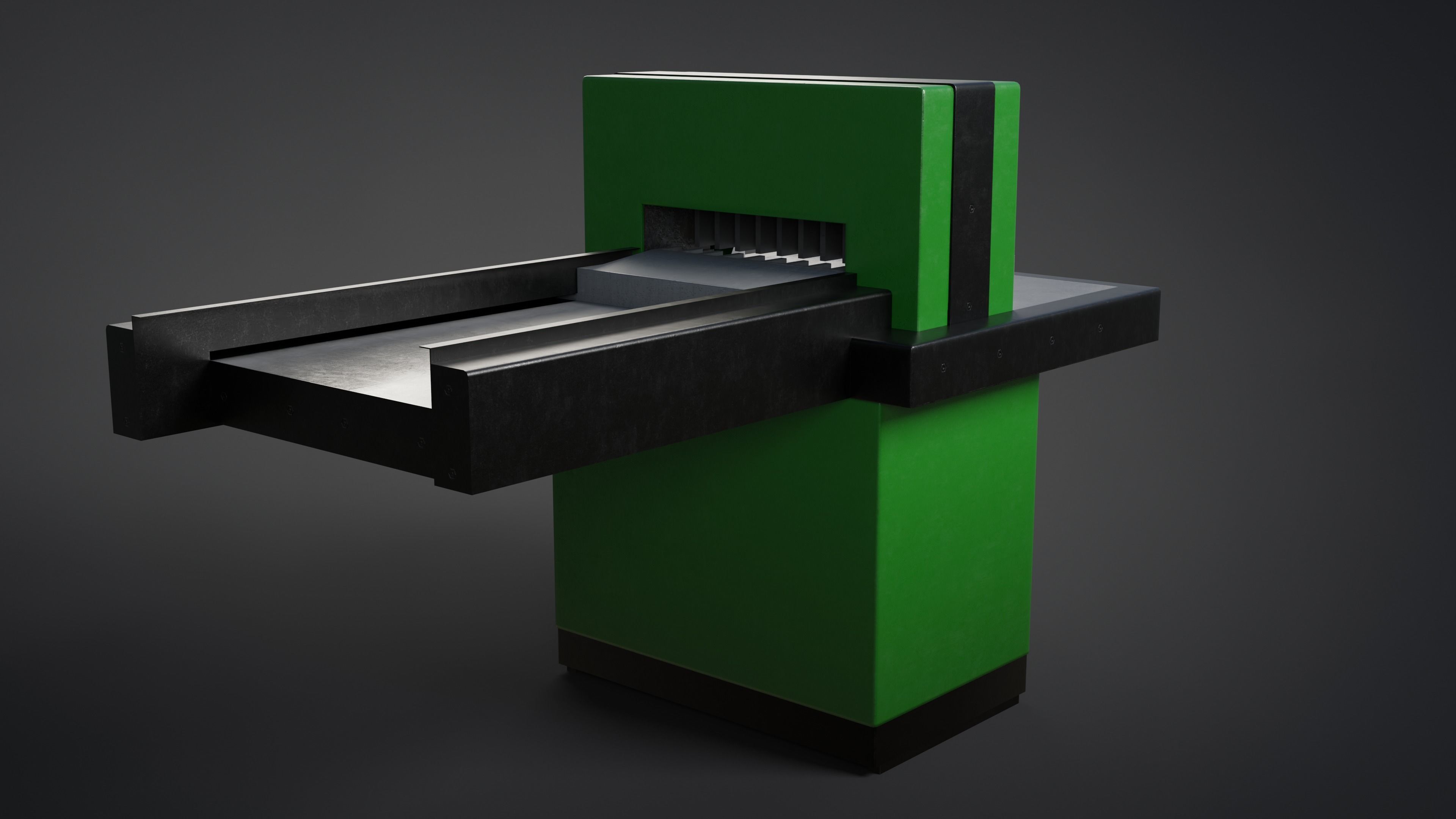 Multicut machine that cuts paper Low-poly 3D model_7