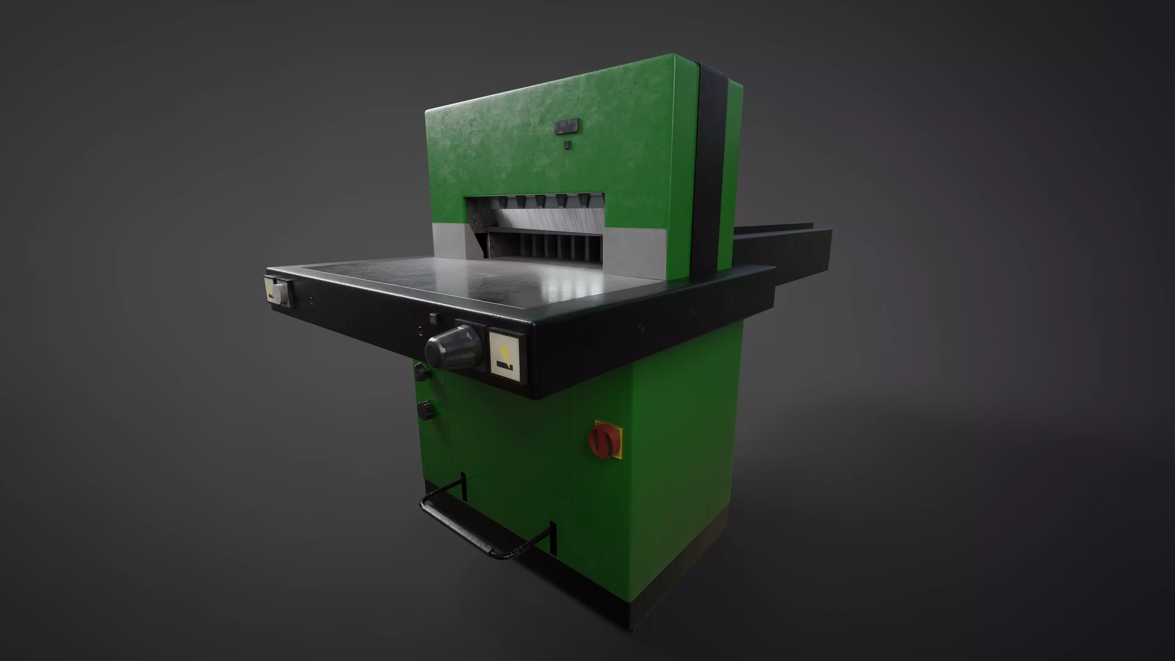 Multicut machine that cuts paper Low-poly 3D model_0