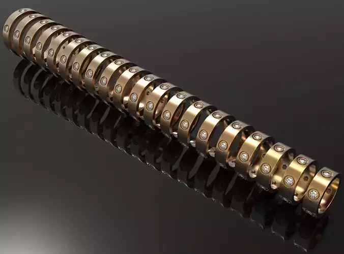 3 Set wedding rings style Love 20 rings