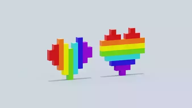 Rainbow Heart Symbols