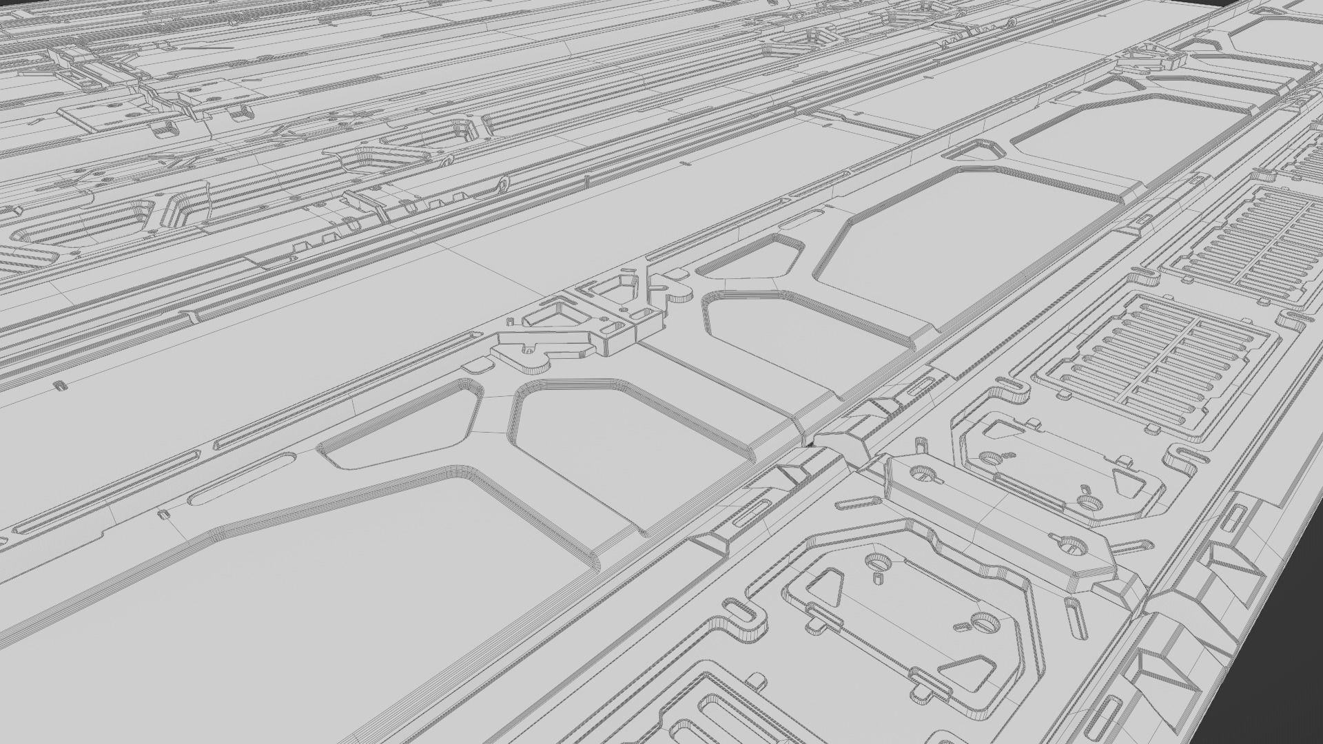 Scifi Trim Sheet High Poly 3D model_5