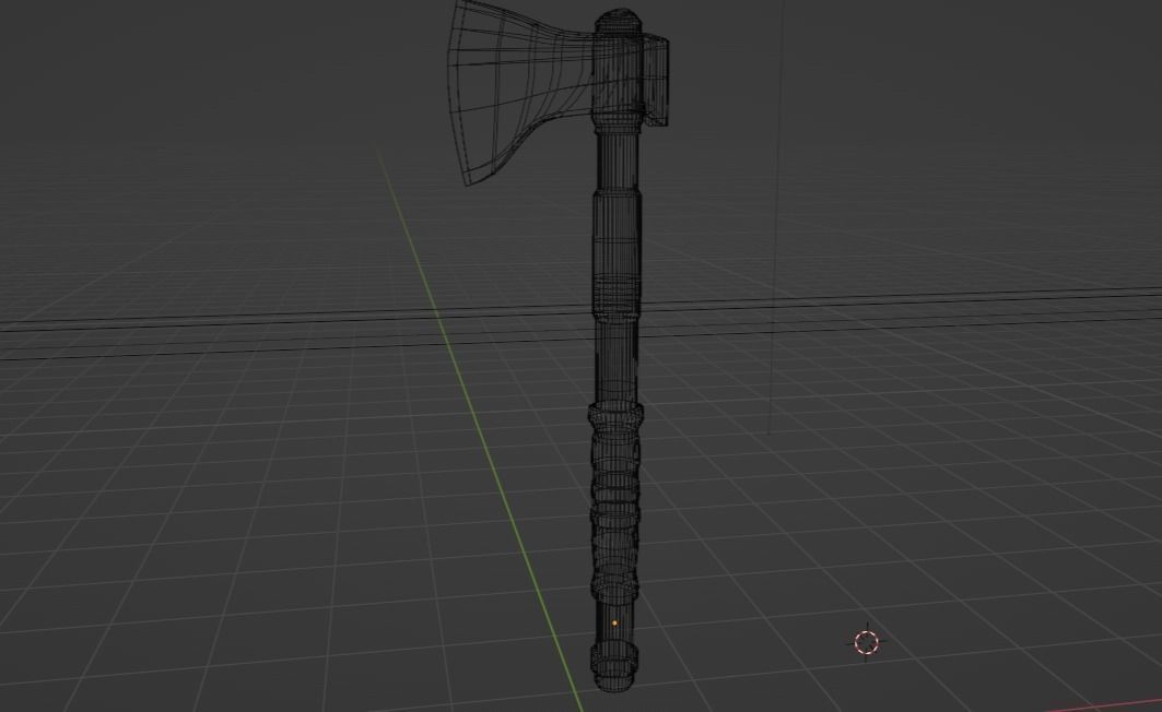battle ax  Free 3D model_3