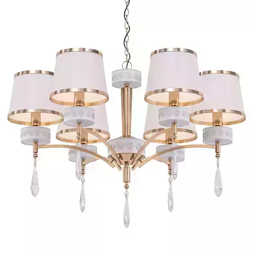 Dayodore chandelier with shades and gold accents