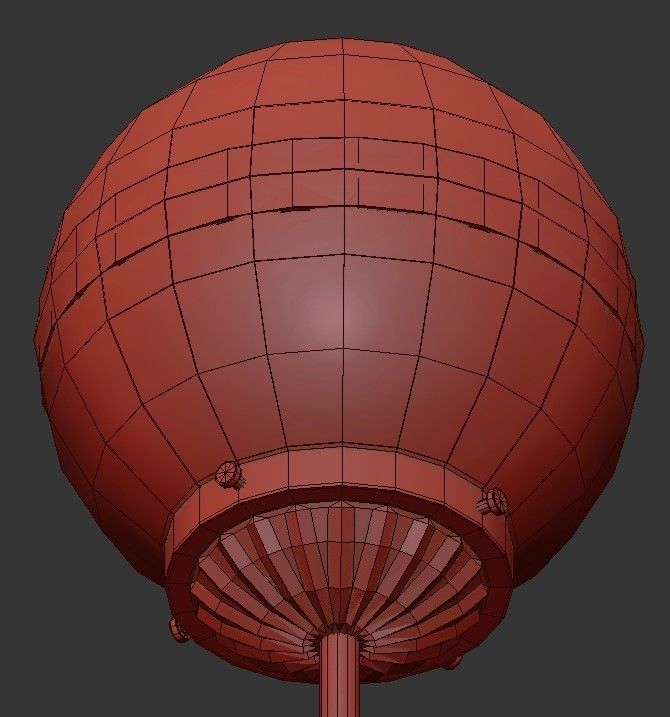 Greyson chandelier with clear glass balls and gold finish 3D model_3