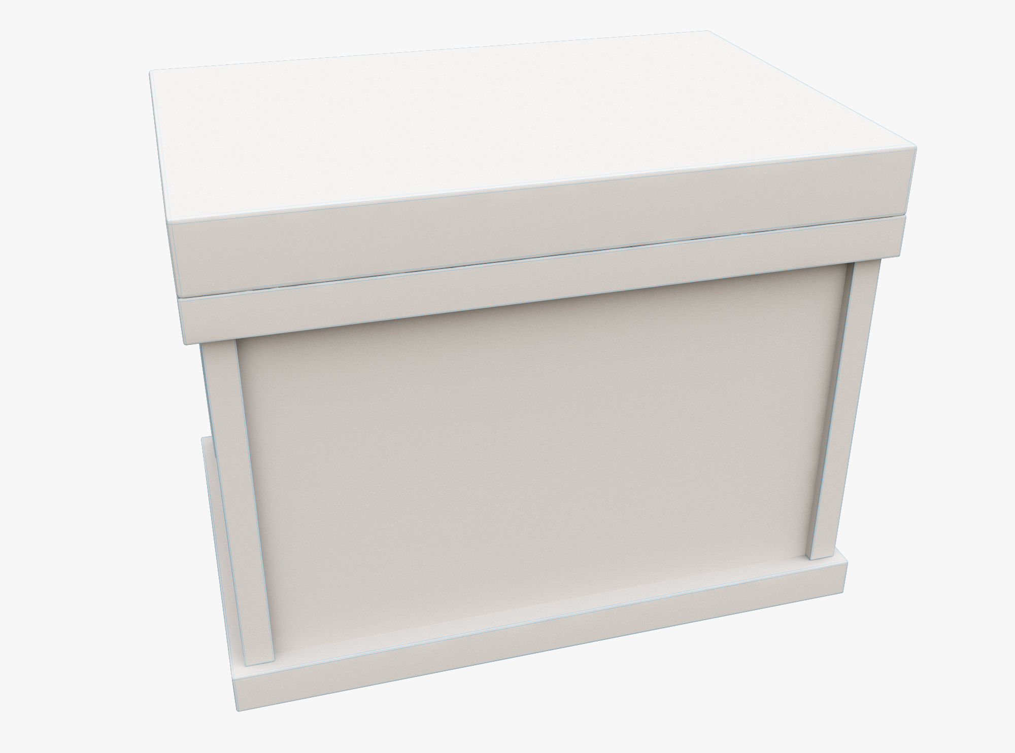 Medieval Treasure Chest Low-poly 3D model_3