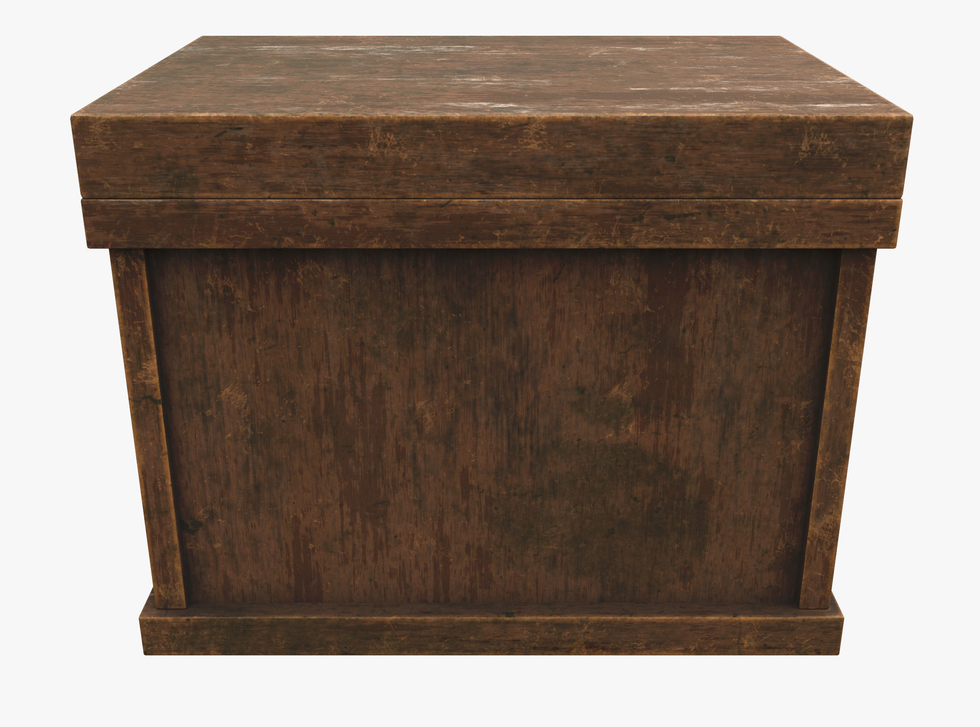 Medieval Treasure Chest Low-poly 3D model_1