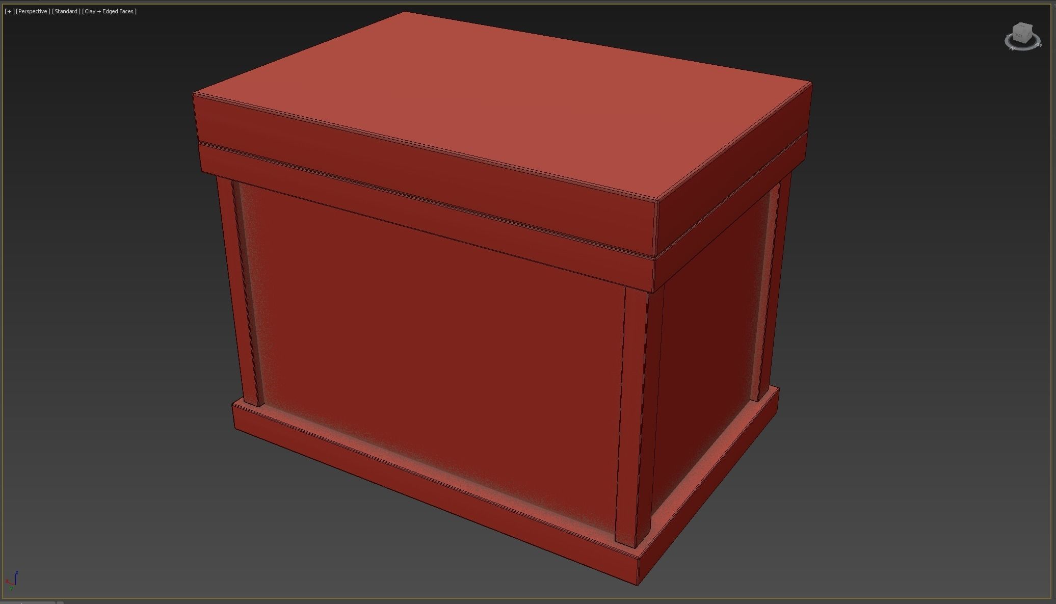 Medieval Treasure Chest Low-poly 3D model_4