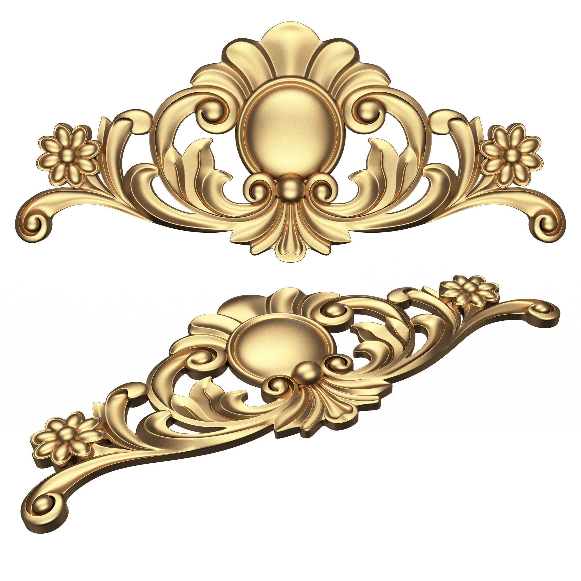 Collection of 25 Classic Carvings 05 Low-poly 3D model_14